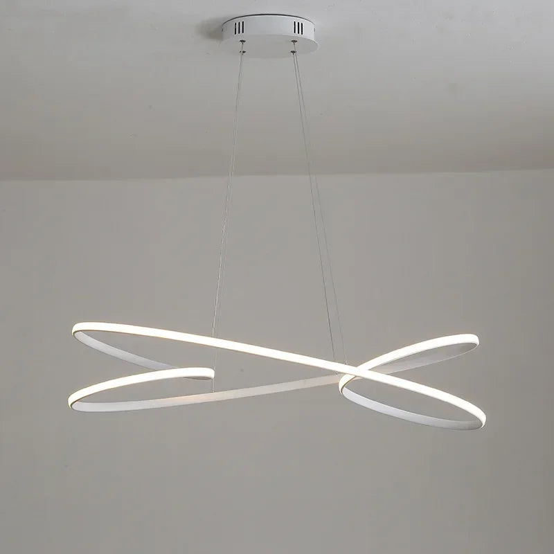 lustre en métal design minimaliste moderne en aluminium pour intérieur