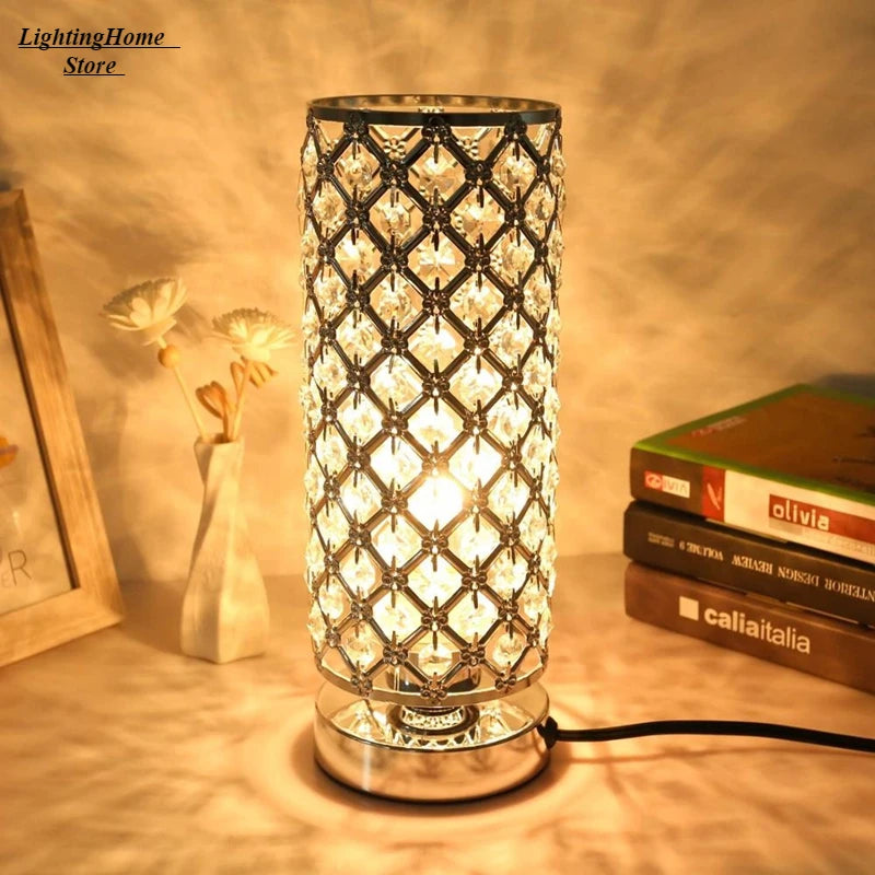 lampe de table en cristal décorative pour intérieur élégant