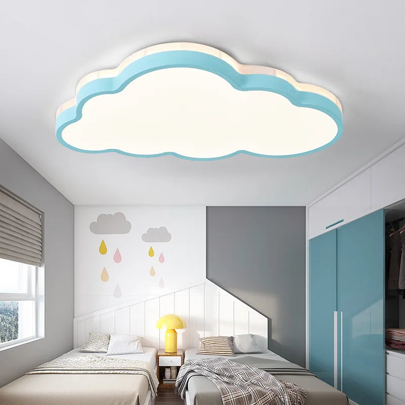 plafonnier led design moderne en forme de nuage pour enfants