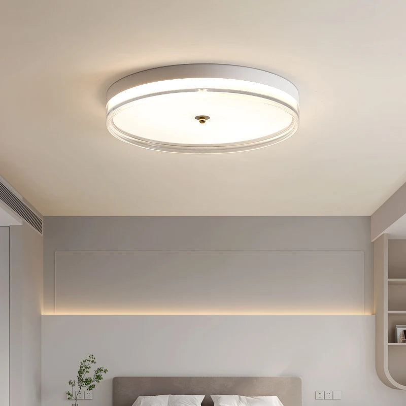 plafonnier led rond moderne avec télécommande design minimaliste