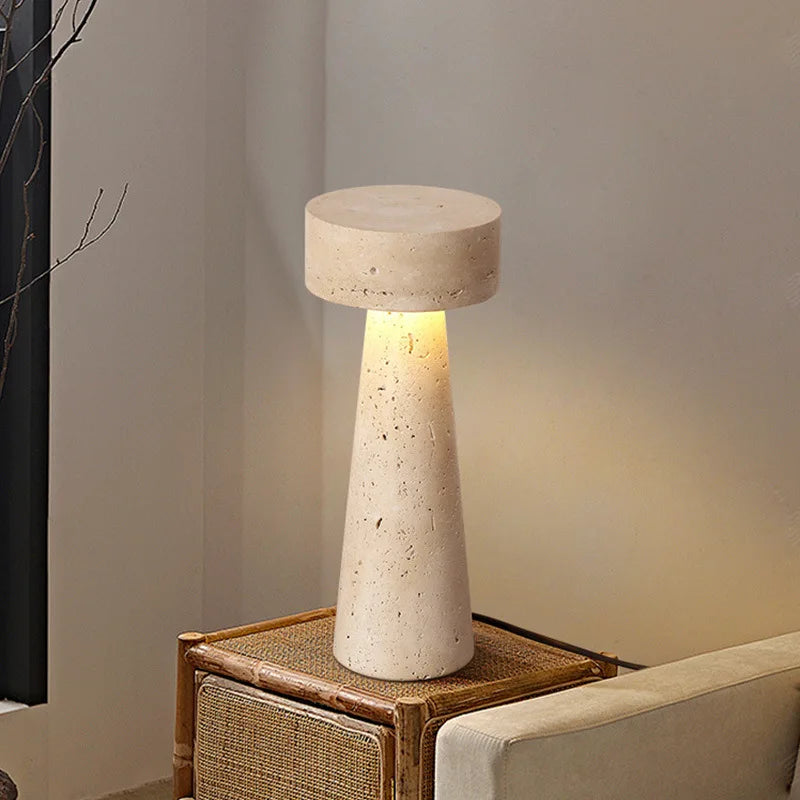 Creative Stone Table Lamp Desk Light for Bedroom Living Room Study