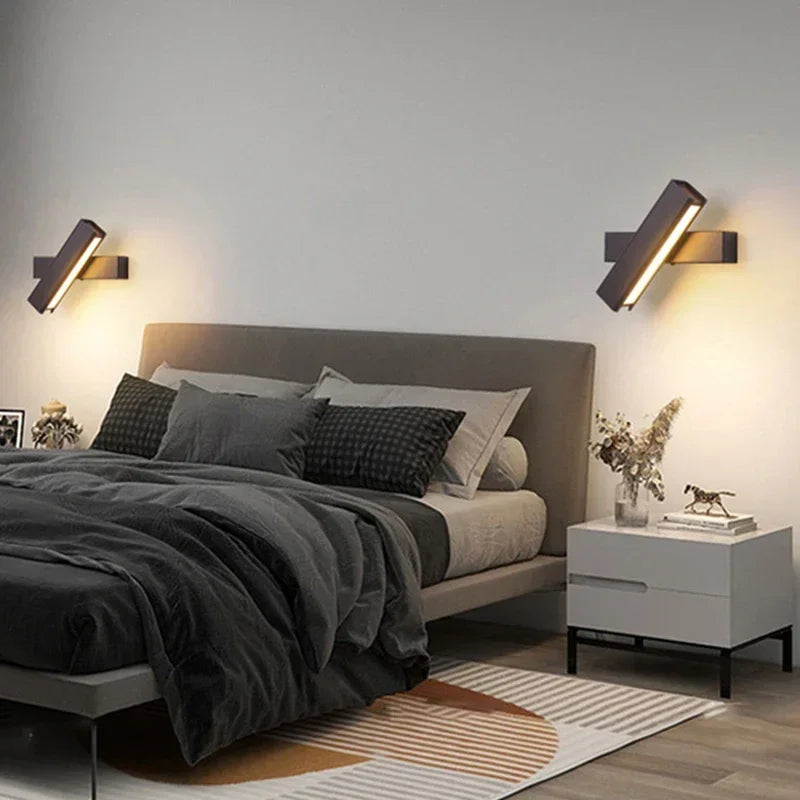 applique murale led moderne rotative pour décoration intérieure