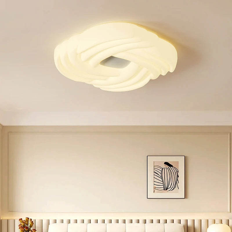 plafonnier intérieur led moderne style crème pour chambre enfant