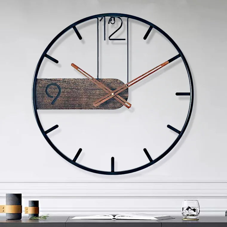 horloge suspendue en fer créative au design nordique