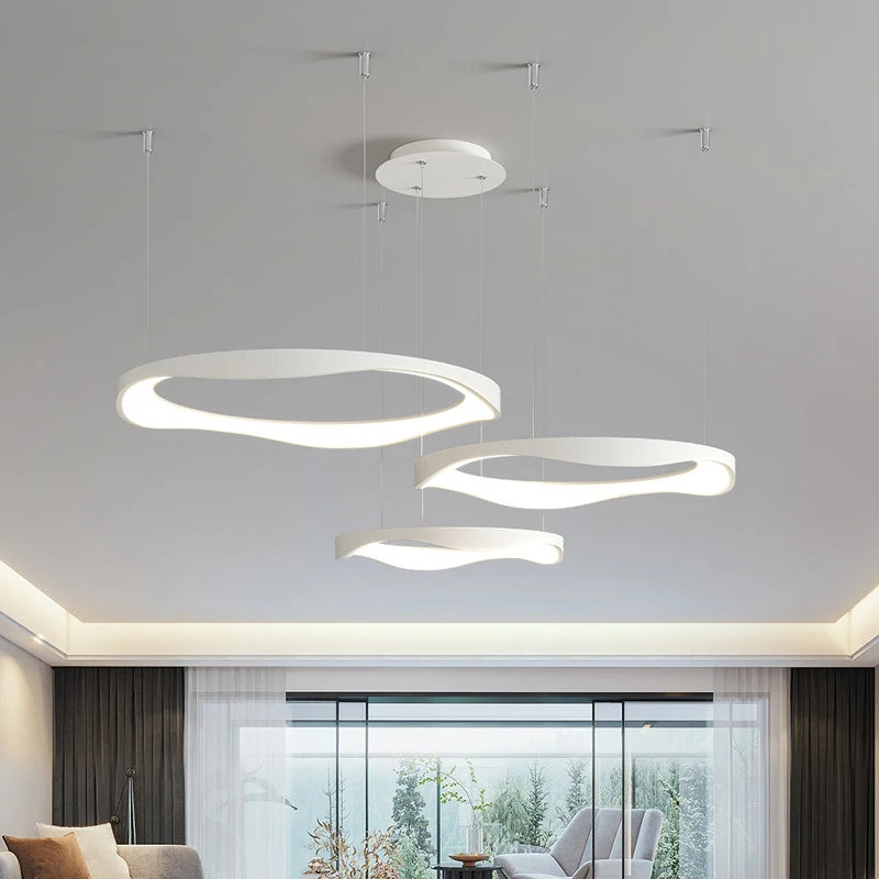 lustre circulaire à led design nordique moderne et créatif