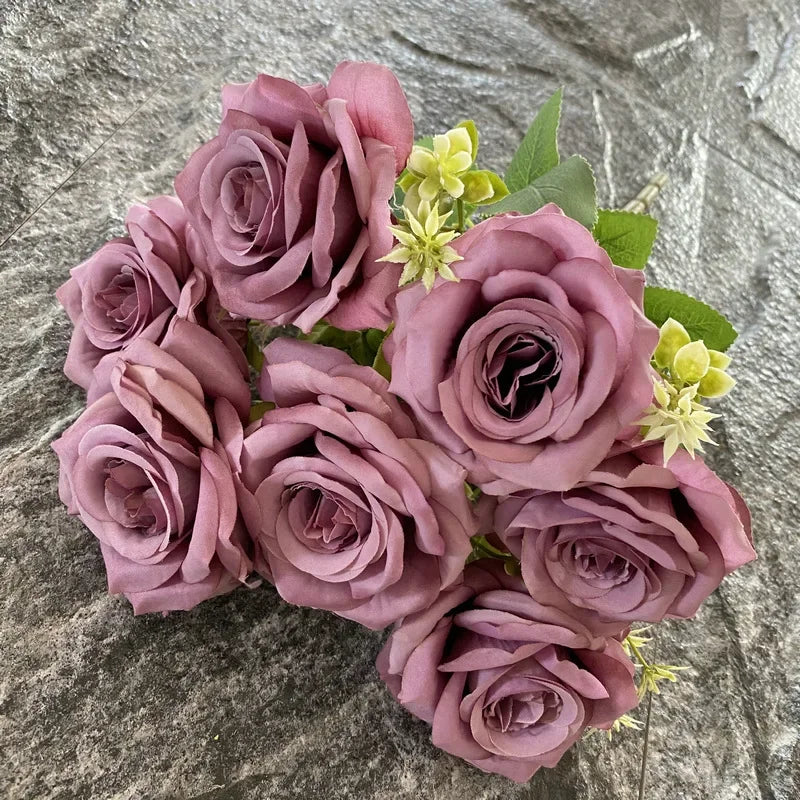 bouquet de roses artificielles décoratives pour événements et salles