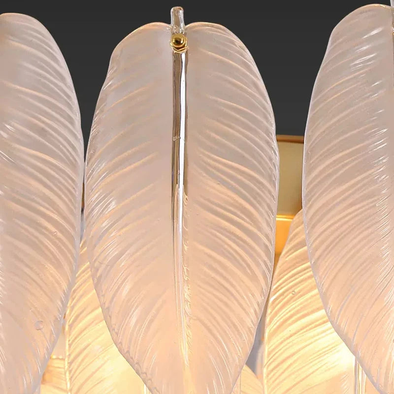 lustre led nordique plume verre décoration luminaires suspendus