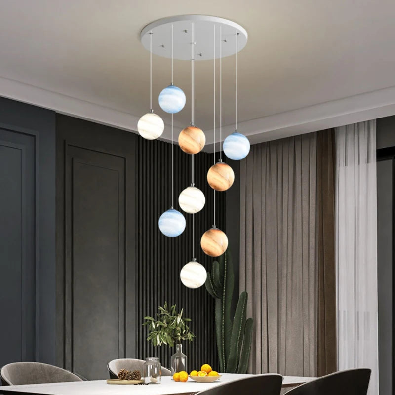 lustre boule coloré pour un éclairage moderne et élégant