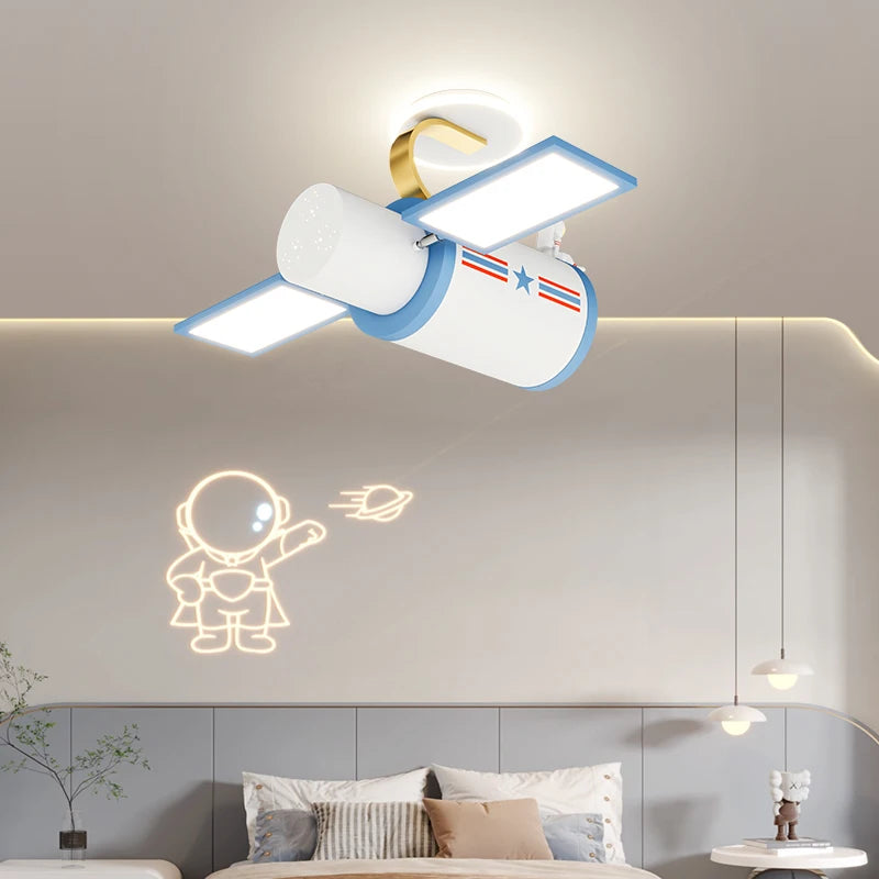 lustre dessin animé satellite pour chambre d'enfants décoratif