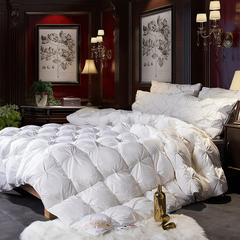 couette luxe en duvet d'oie pour hiver épaisse et confortable