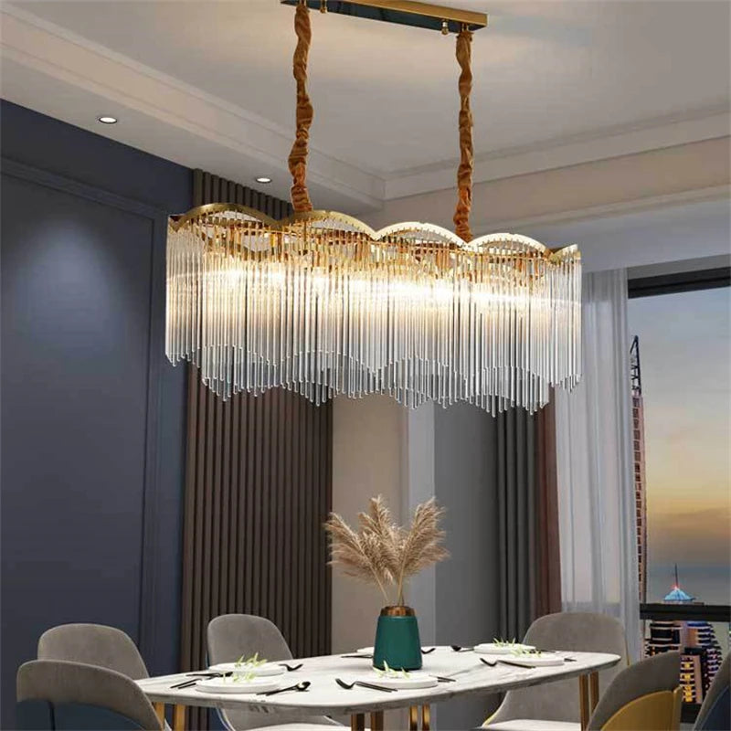 lustre en cristal moderne design luxe pour intérieur