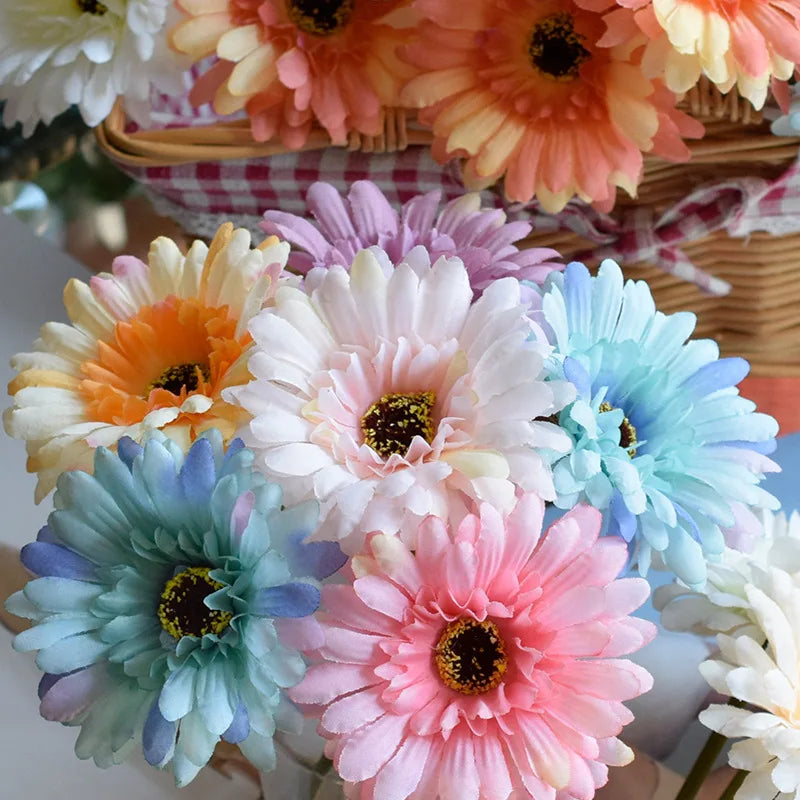 fleurs de gerbera artificielles pour décoration de fête et mariage