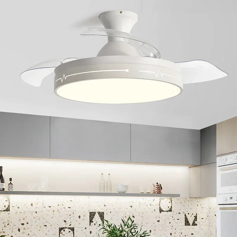 plafonnier ventilateur avec lumière pour restaurant et espace intérieur