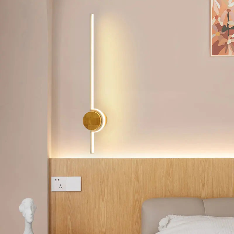 applique murale en bois et led pour décoration intérieure moderne