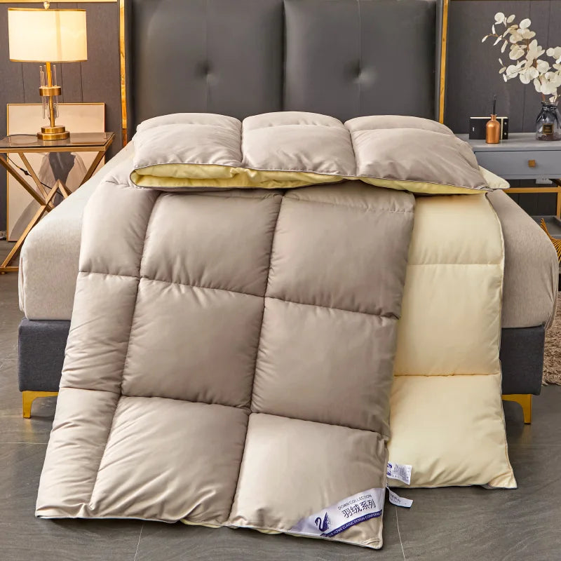 couette en coton et duvet pour toutes saisons