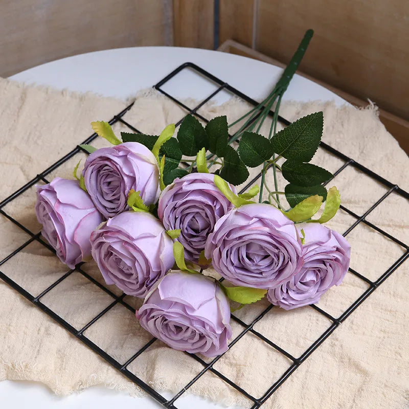 bouquets de roses artificielles pour décoration de mariage et artisanat