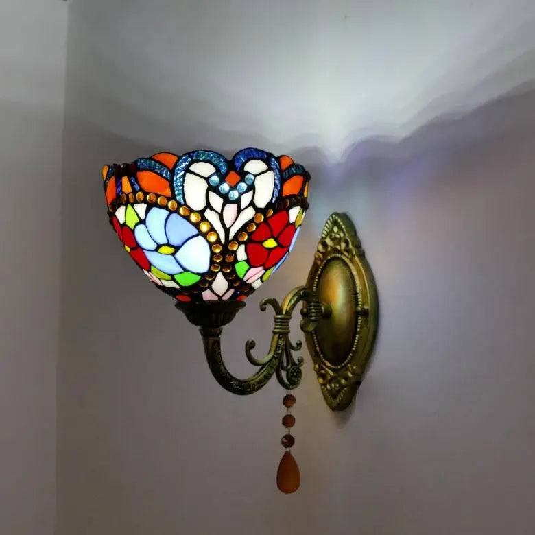 applique murale en verre méditerranéen style vintage éclairage LED