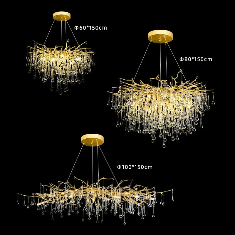 lustre suspendu en cristal design pour intérieur élégant