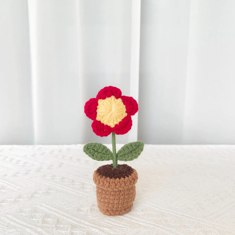 plante en pot tricotée à la main pour cadeau décoratif de saint valentin