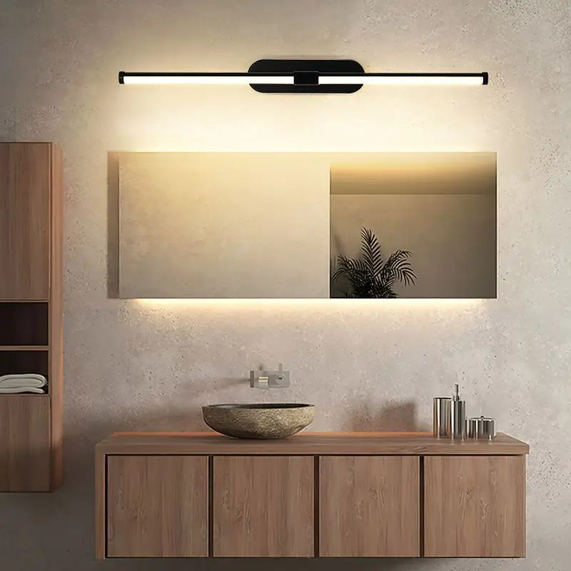 miroir cosmétique antibuée étanche avec éclairage led moderne