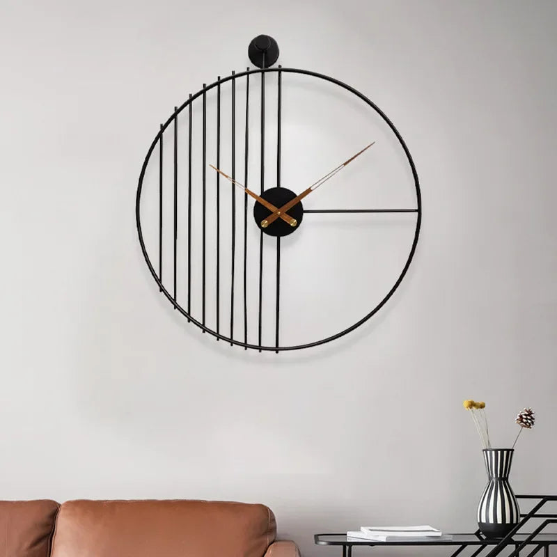 horloge murale moderne et silencieuse pour décoration intérieure