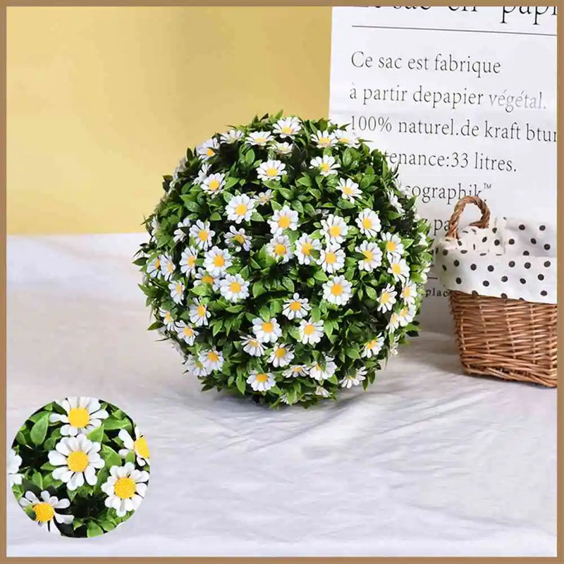 boule de fleurs artificielles pour décoration mariage jardin printemps Pâques