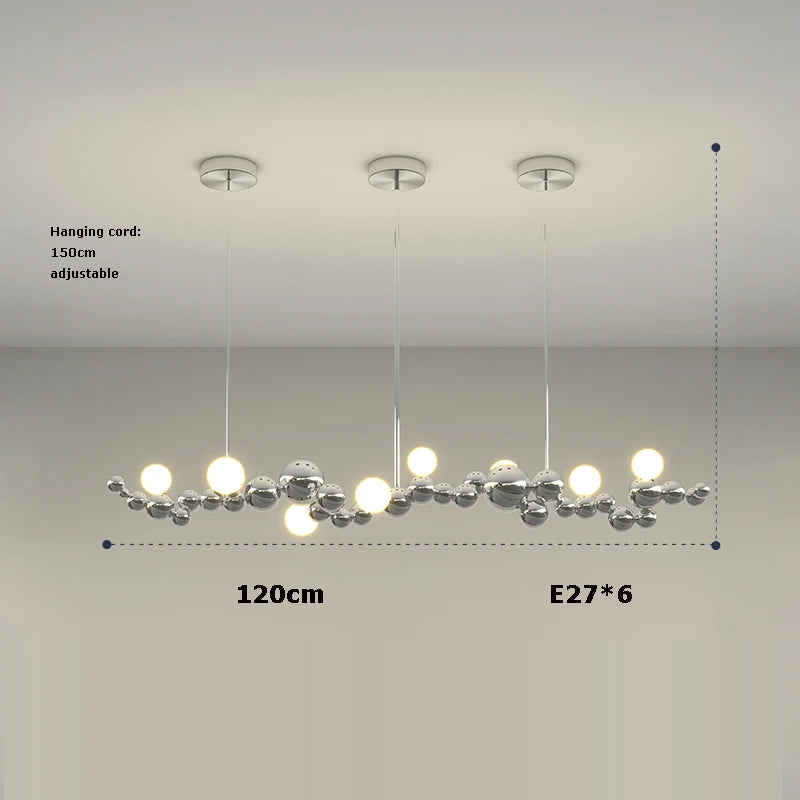 lustre led design moléculaire éclairage tendance 2024 suspension