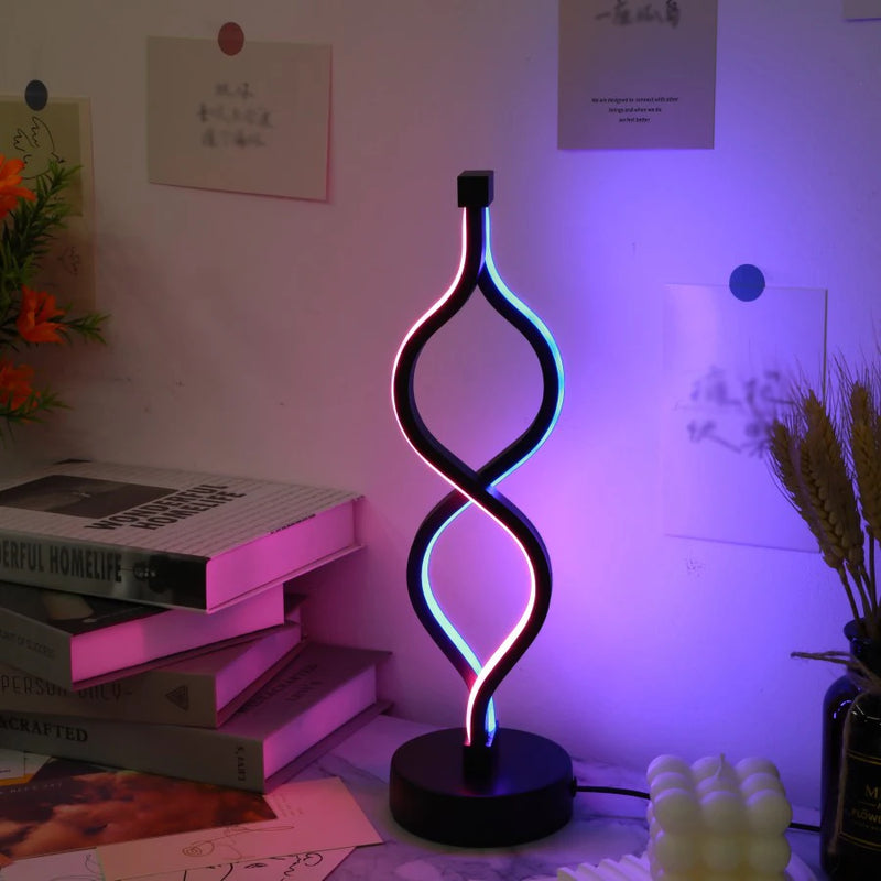 lampe de bureau usb créative torsion pour décoration