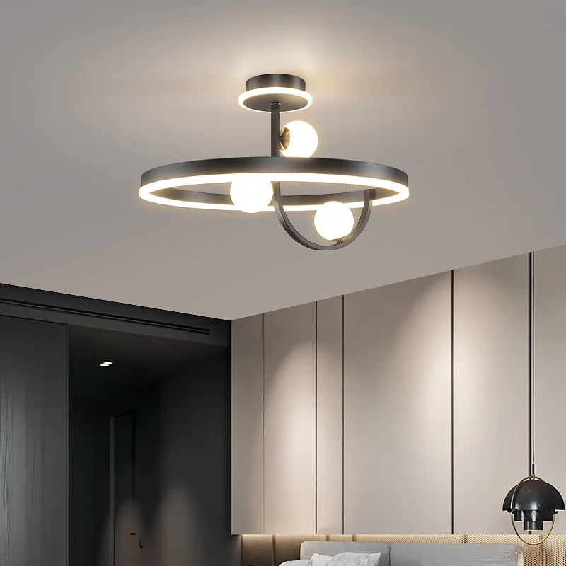 plafonnier led moderne en fer design nordique décoratif pour intérieur