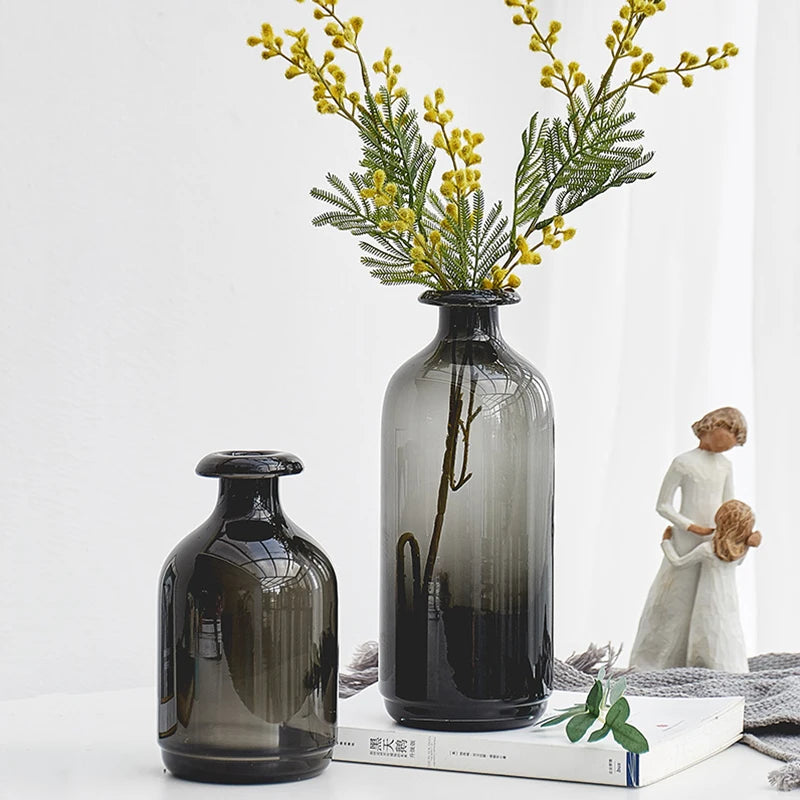 vase en verre nordique pour fleurs décoration intérieure moderne