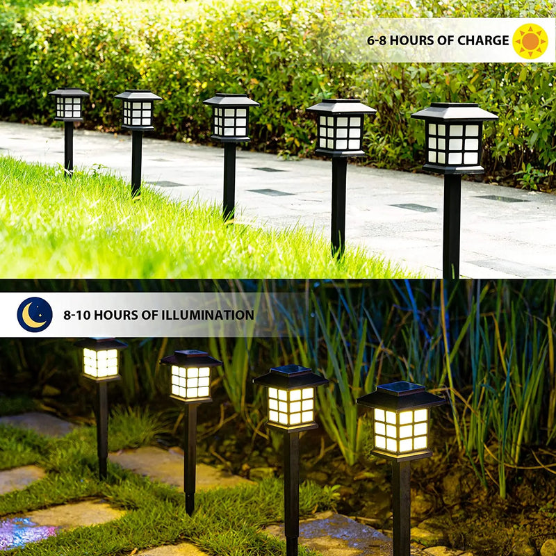 lampes solaires étanches pour décoration de jardin extérieur