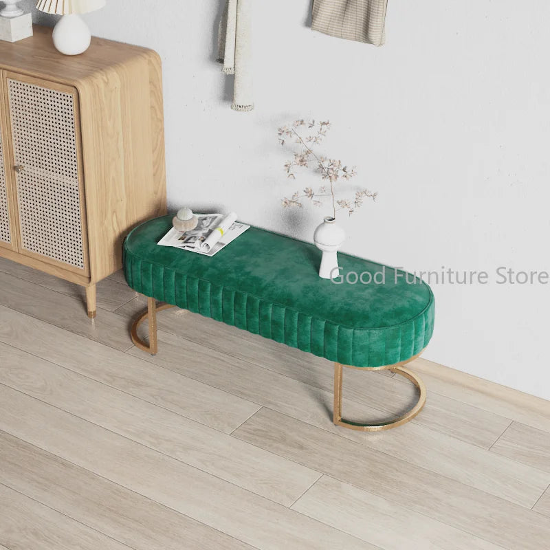 tabouret de chaussures luxe pouf ottoman pour hôtel café et magasin