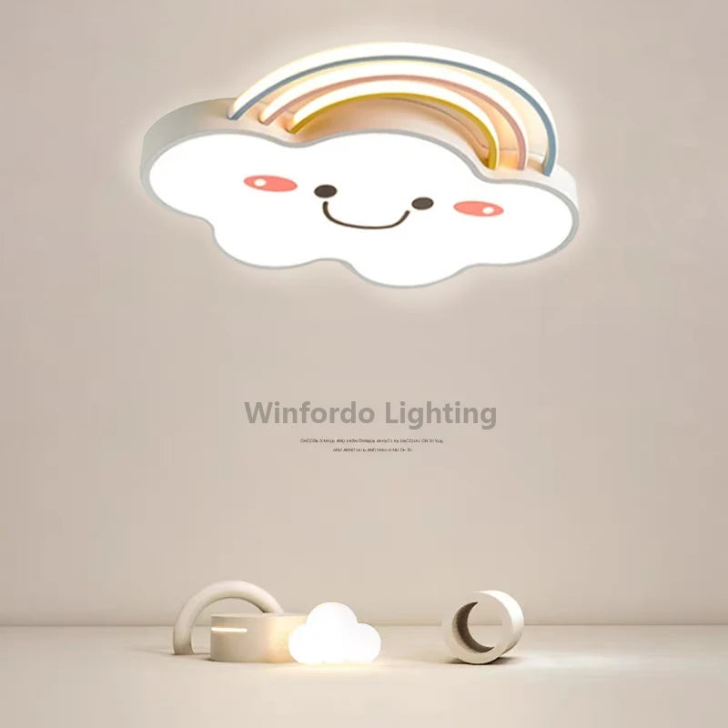 lustre nordique pour chambre d'enfants avec lumières led