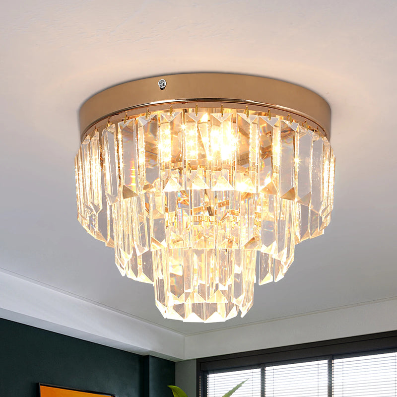 lustre moderne en cristal k9 avec lumière led suspendue