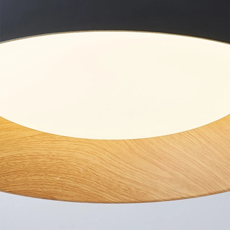 plafonnier à led en bois design moderne pour décoration intérieure