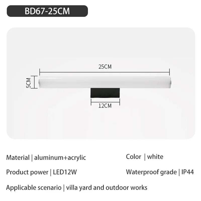 applique murale led étanche pour éclairage moderne intérieur