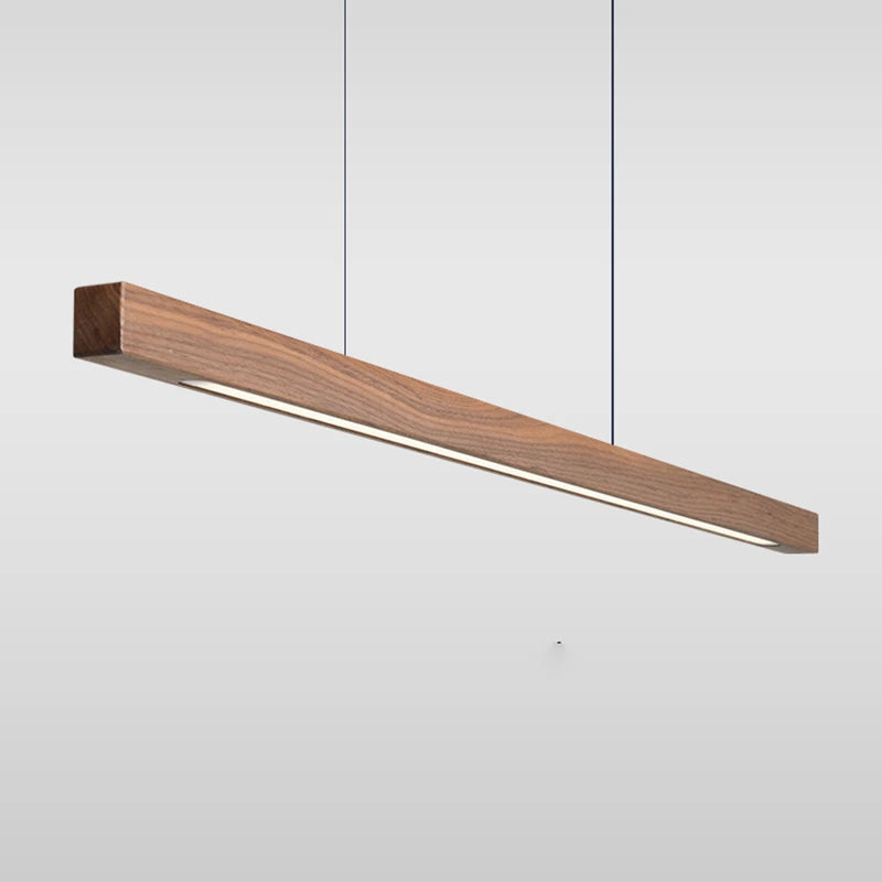 suspension en bois minimaliste design nordique led décorative
