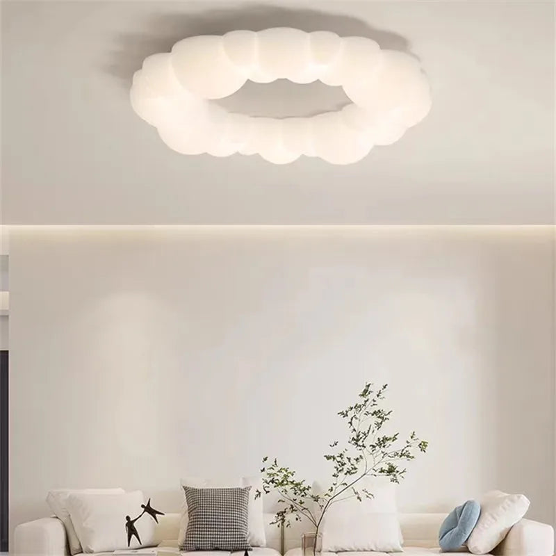 plafonnier led moderne design nordique en forme de nuage
