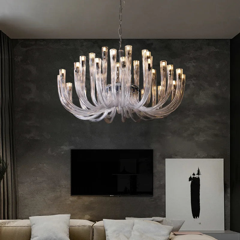 lustre de style européen moderne en verre de luxe