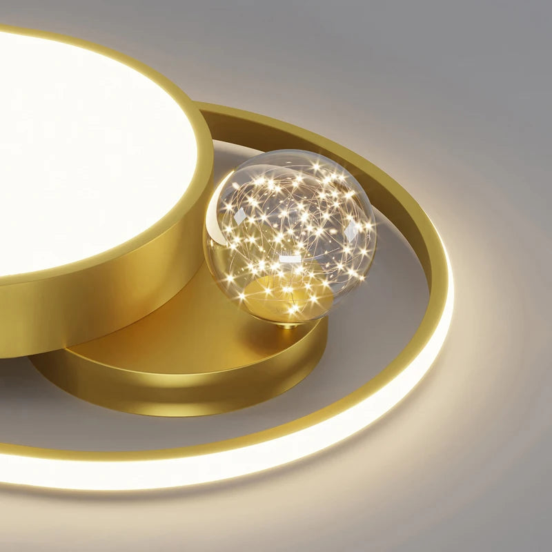 plafonnier led circulaire design nordique pour intérieur moderne