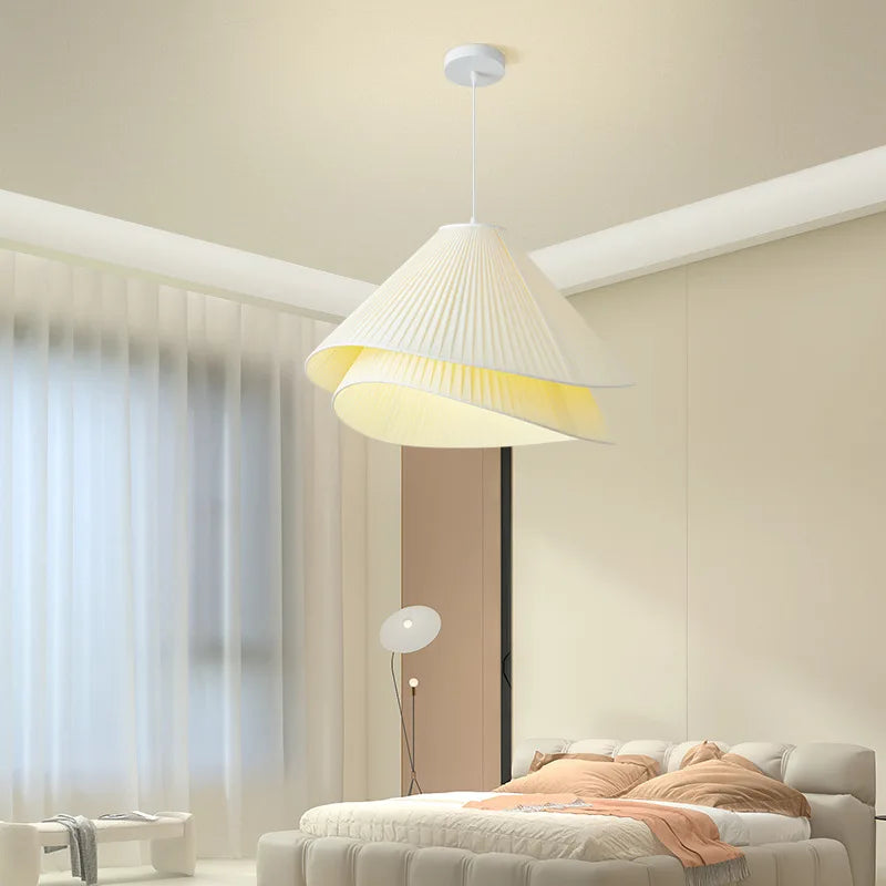 suspension LED en tissu design minimaliste art nordique