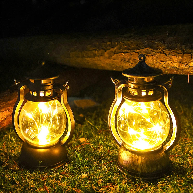 lampe led rétro portable avec flamme dynamique pour camping