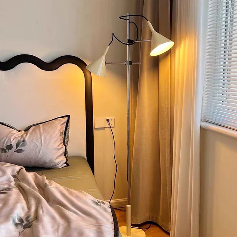 lampadaire led à deux têtes pour éclairage d ambiance intérieur décoratif