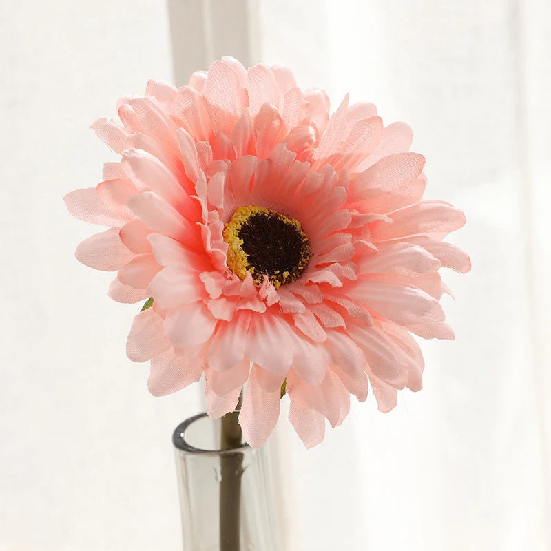 lot de têtes de fleurs artificielles gerbera pour décoration intérieure et extérieure