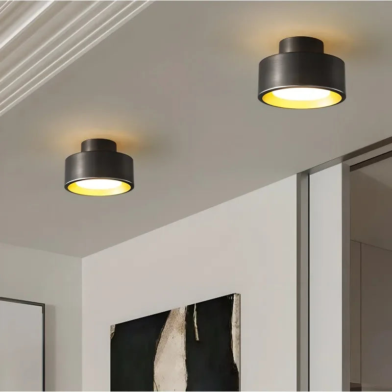 plafonnier led en cuivre design moderne pour décoration intérieure luxe