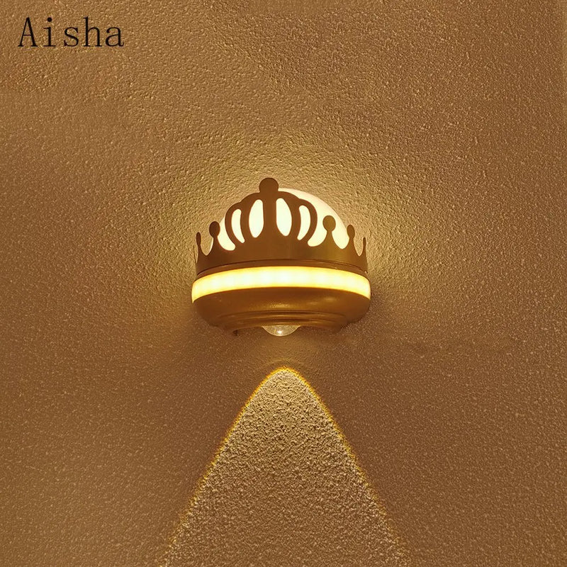 2023 New Crown Wall Lamp LED Outdoor Waterproof Wall Light IP65 Staircase Wall Lamp Children's Bedroom Wall Decoration Sconces