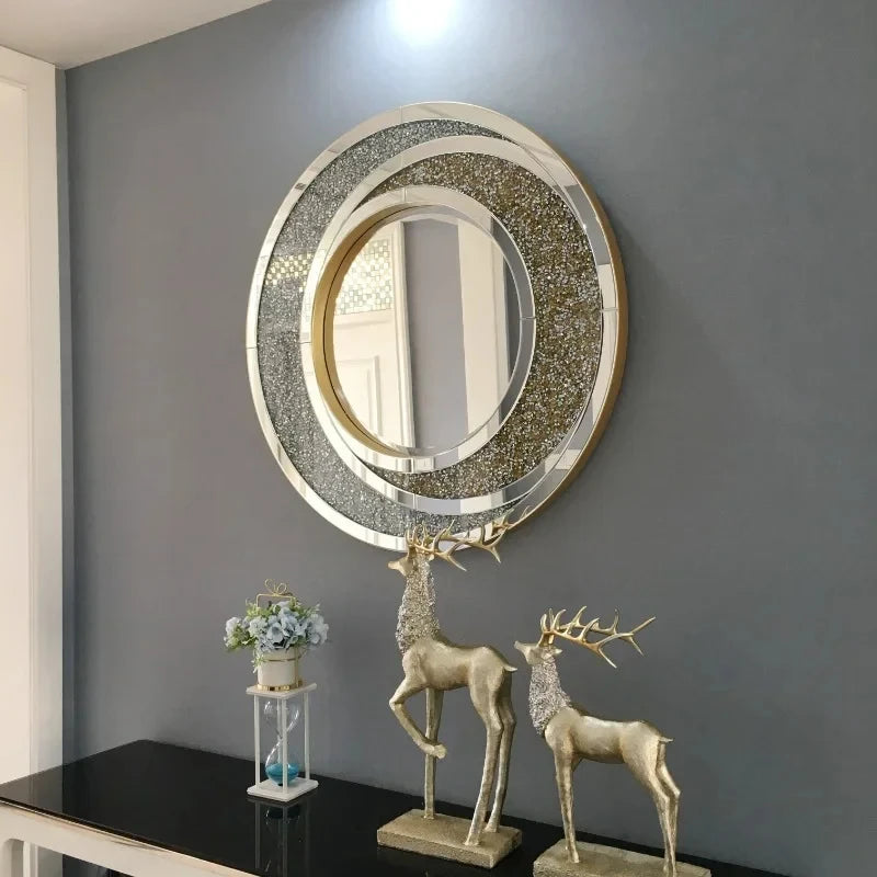 miroirs décoratifs ronds art de luxe nordiques créatifs pour décoration maison