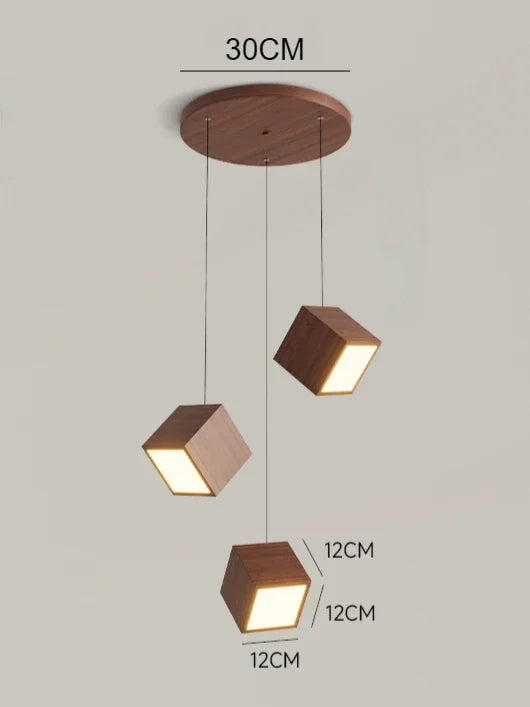 suspension en bois créatif design nordique pour décoration intérieure