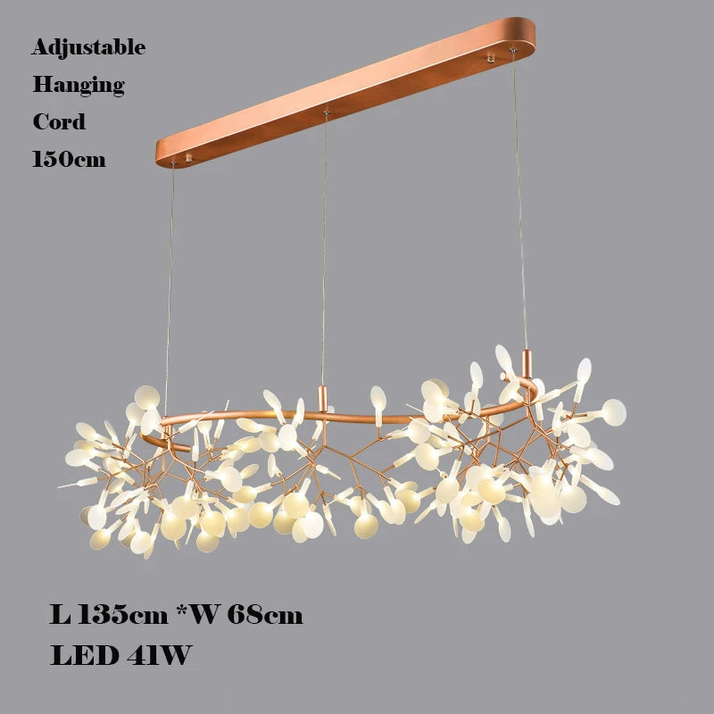 lustre créatif en acier inoxydable et acrylique pour décoration intérieure