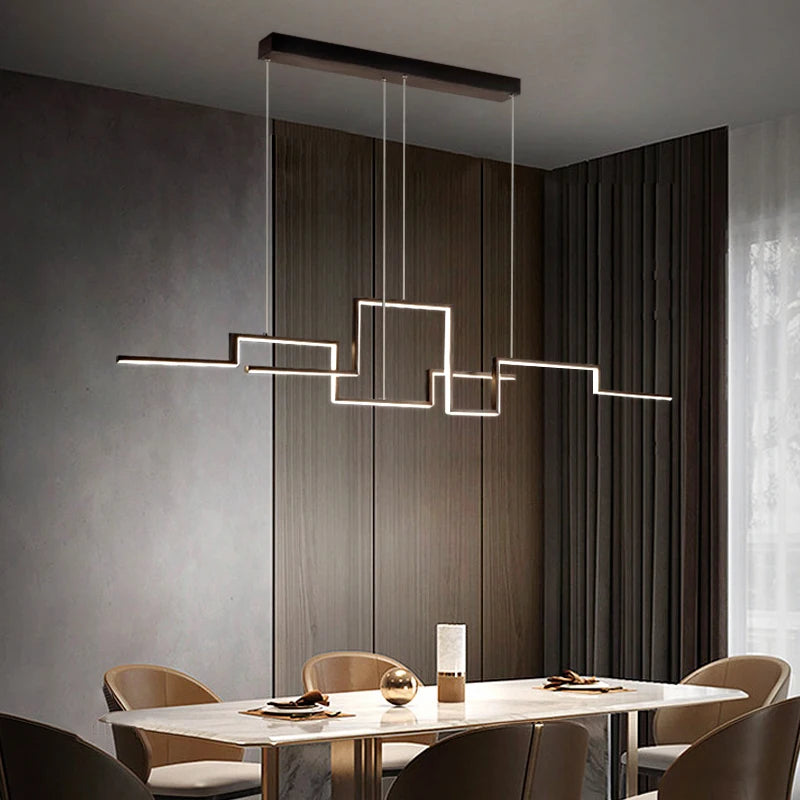 suspension led moderne design artistique pour intérieur